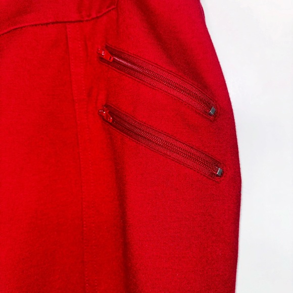 Soho Pants Leggings Womens Large Pull On Faux Zip Pockets Red Christmas Holiday - Picture 2 of 7